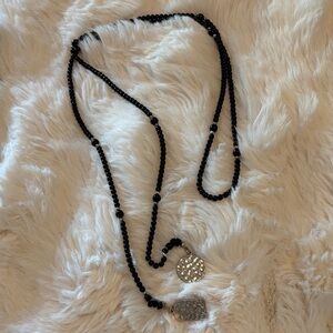 Silpada Sterling Silver and Black Onyx Lariat Necklace